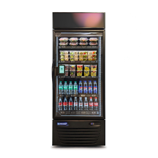 MicroMart machine stocked with drinks
